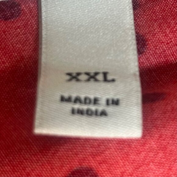 A New Day Polka Dot Vneck Shirt Womens XXL Red New Flutter - Picture 8 of 10